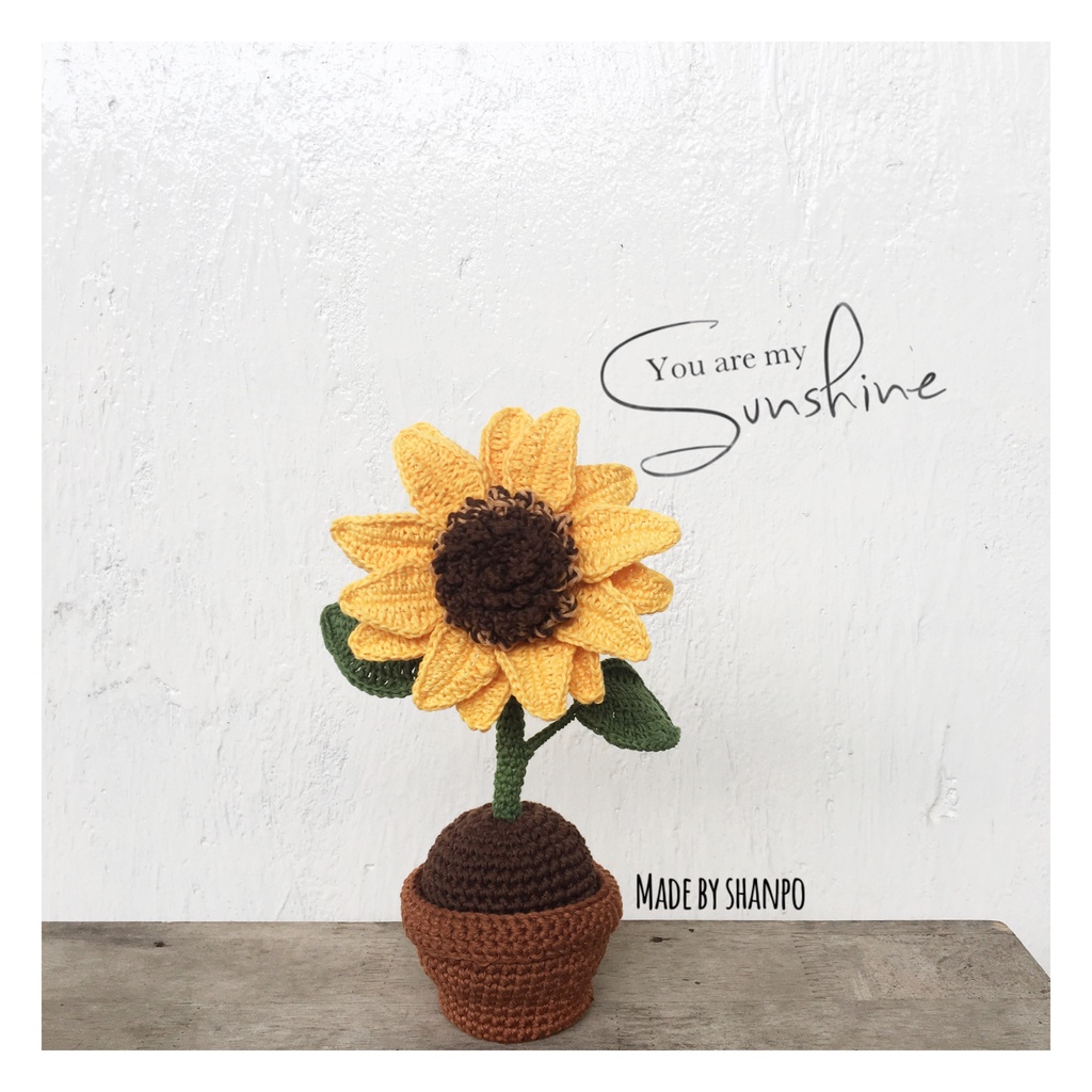 Set nguyên liệu móc len Hoa Hướng Dương 01