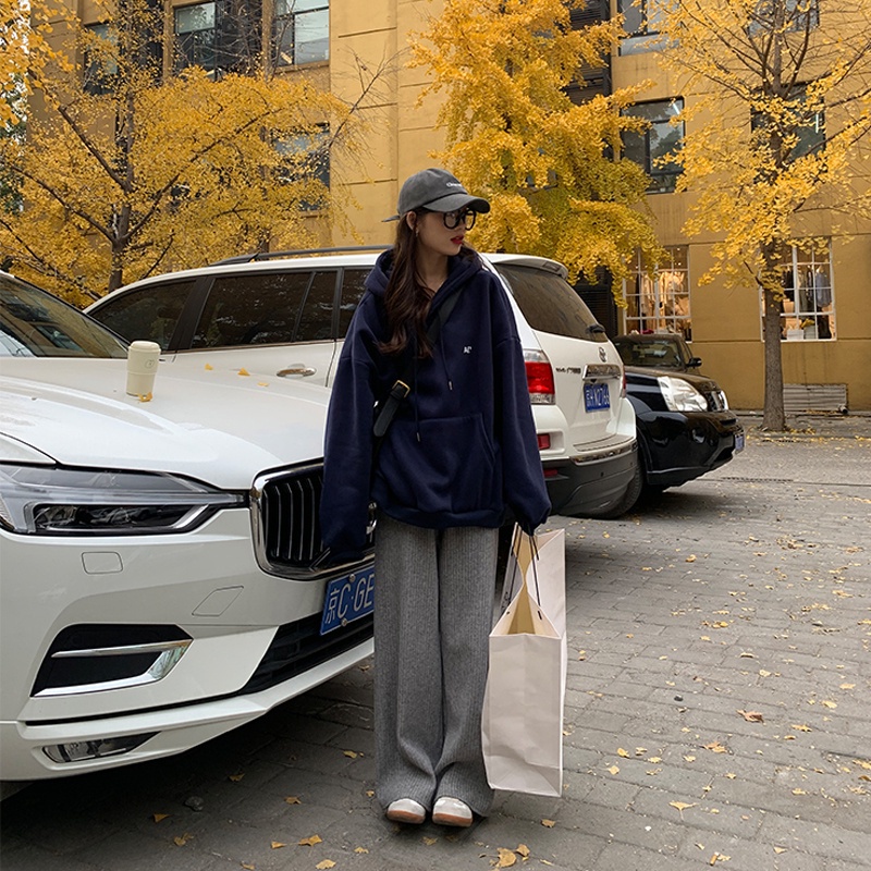 Áo hoodie tay dài in chữ thời trang Hàn Quốc | BigBuy360 - bigbuy360.vn