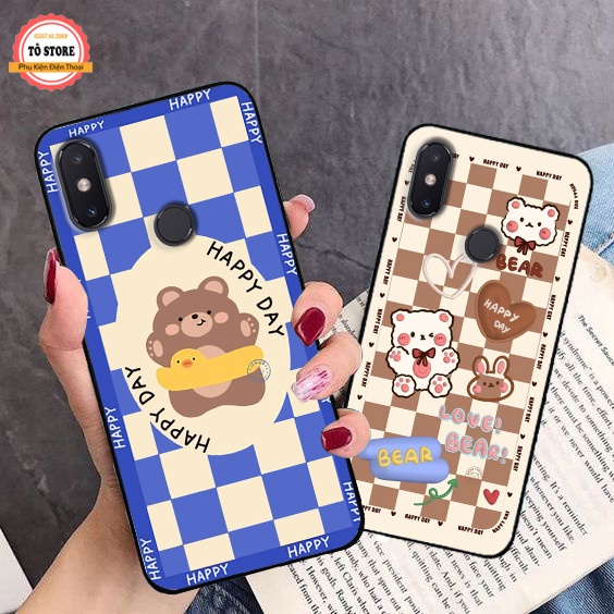 Ốp lưng Xiaomi Redmi Note 5 / Note 5 Pro / Note 6 / Note 6 Pro / Note 7 / Note 7 Pro in hình gấu dễ thương , đáng yêu