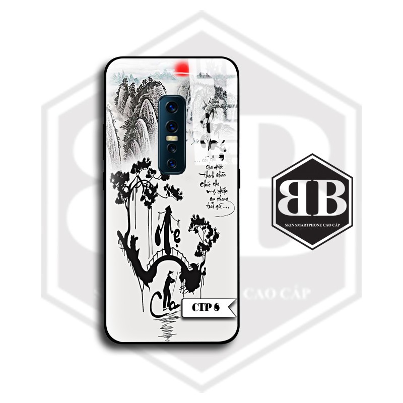 Ốp lưng kính cường lực Vivo V15 / V15 Pro / V17 V19 / V17 Pro in kiểu chữ thư pháp theo yêu cầu