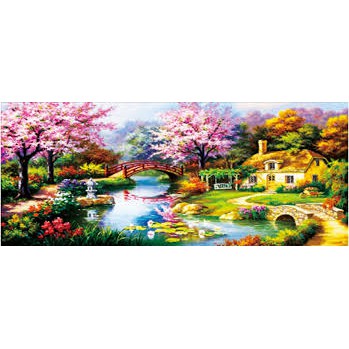 Tranh Đính Đá Phong Cảnh YN5218, 94x49cm, chưa đính