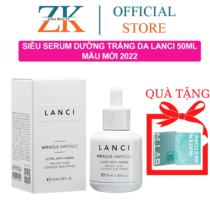 Serum Lanci 50ml Miracle Ampoule Ultra Clarifying 50ml Hàn Quốc Zuka Beauty dưỡng ẩm trắng da se khít chân lỗ chân lông