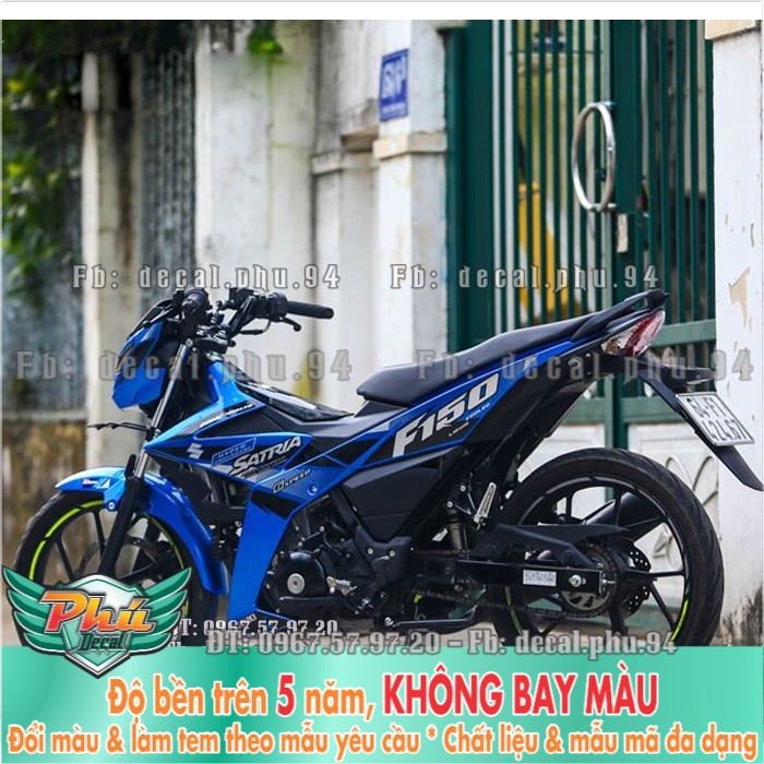 Tem rời Satria 2018 xanh F150 (P)
