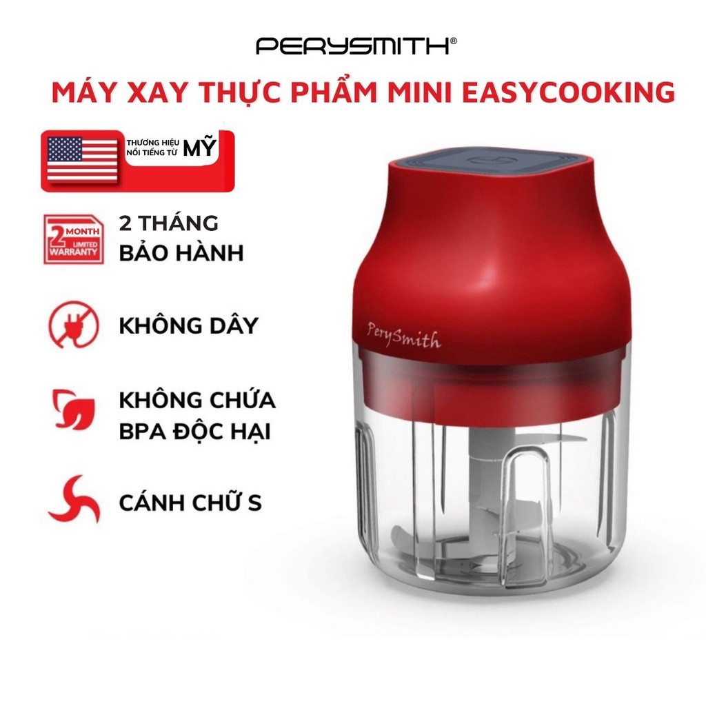 Máy xay thực phẩm mini không dây PerySmith PS250 sạc USB