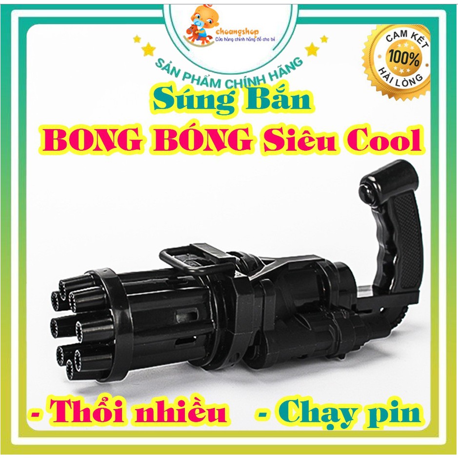 Súng Bắn Bong Bóng 8 Nòng Siêu Mạnh- Sản phẩm mùa hè cho bé- thích hợp với mọi lứa tuổi-phân phối độc quyền tại Việt Nam