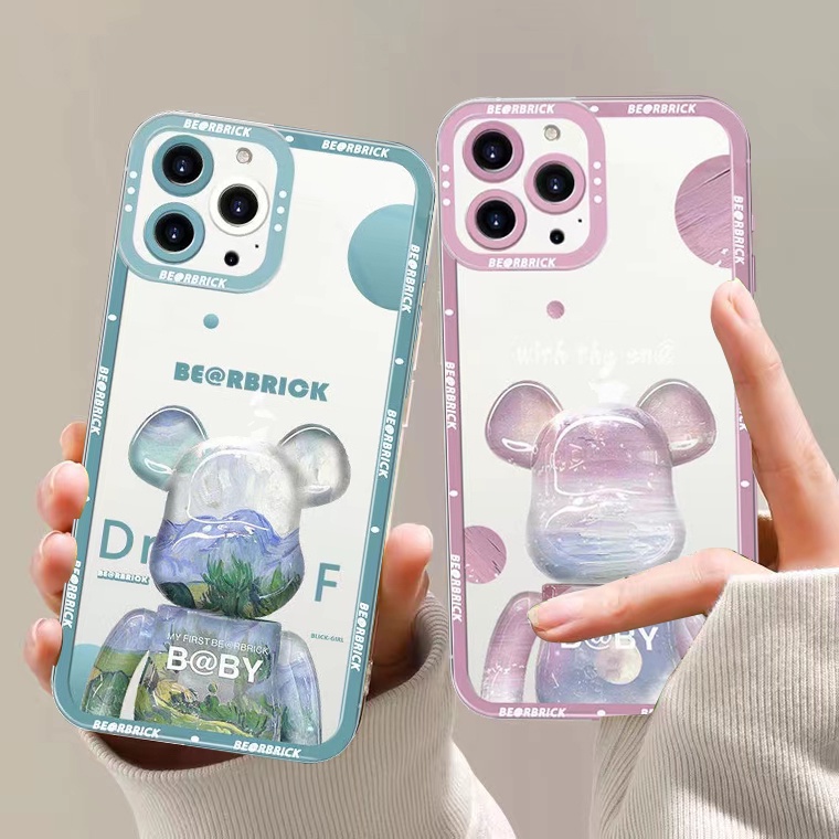 Ốp Điện Thoại TPU Silicon Mềm Chống Sốc Hình Gấu Hoạt Hình Cho IPhone 13 11 12 Pro Max XR/ X/Xs Max/ 8/ 7/6S Plus SE 2020