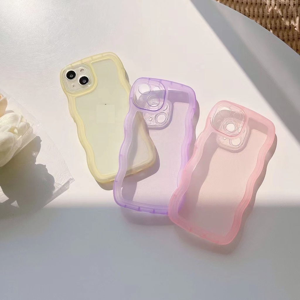 Ốp Điện Thoại Trong Suốt Họa Tiết Gợn Sóng Cho Iphone 12 pro max 11 pro max xs max xr x 7 8 plus