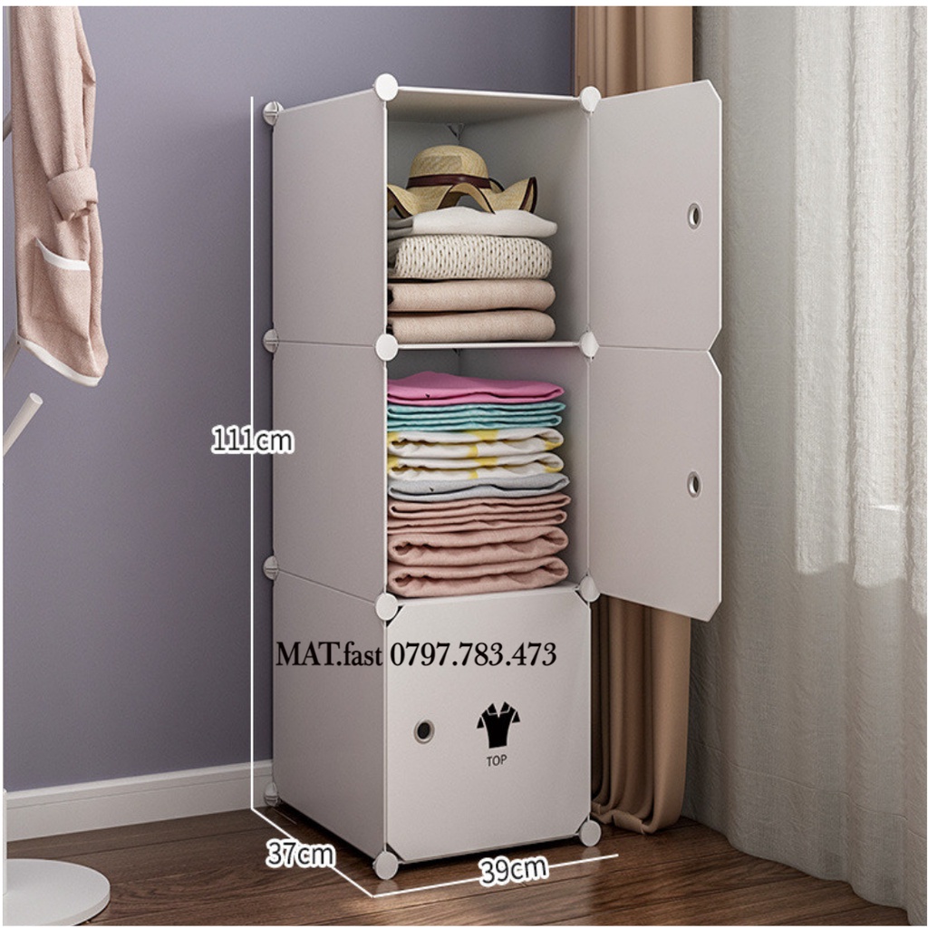 [ FREESHIP] TỦ NHỰA LẮP GHÉP 3 Ô SÂU 47 ĐỰNG QUẦN ÁO VẬT DỤNG CÁ NHÂN
