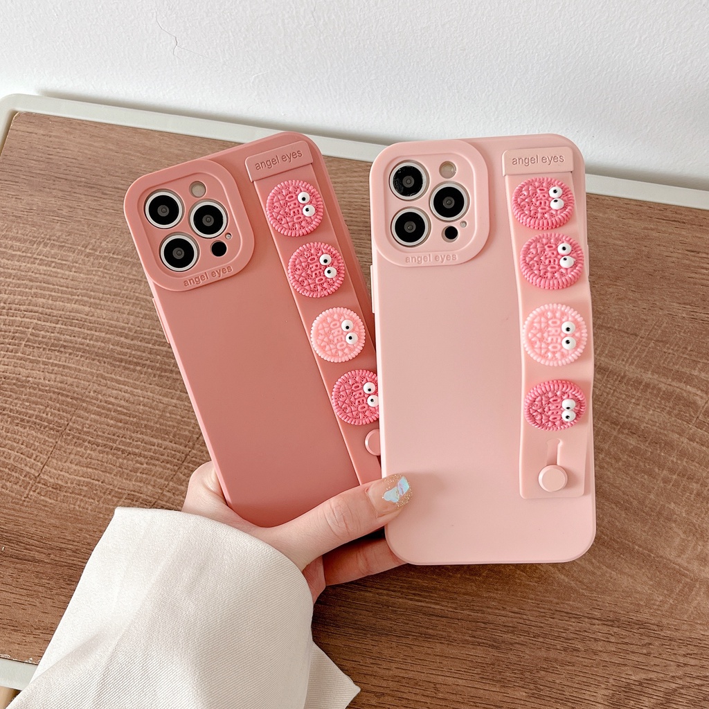 Ốp Lưng HọA TiếT HoạT HìNh Có Dây Đeo Cổ Tay Cho iPhone 14 / 13 / 12PRO MAX / 11 / 13PRO MAX