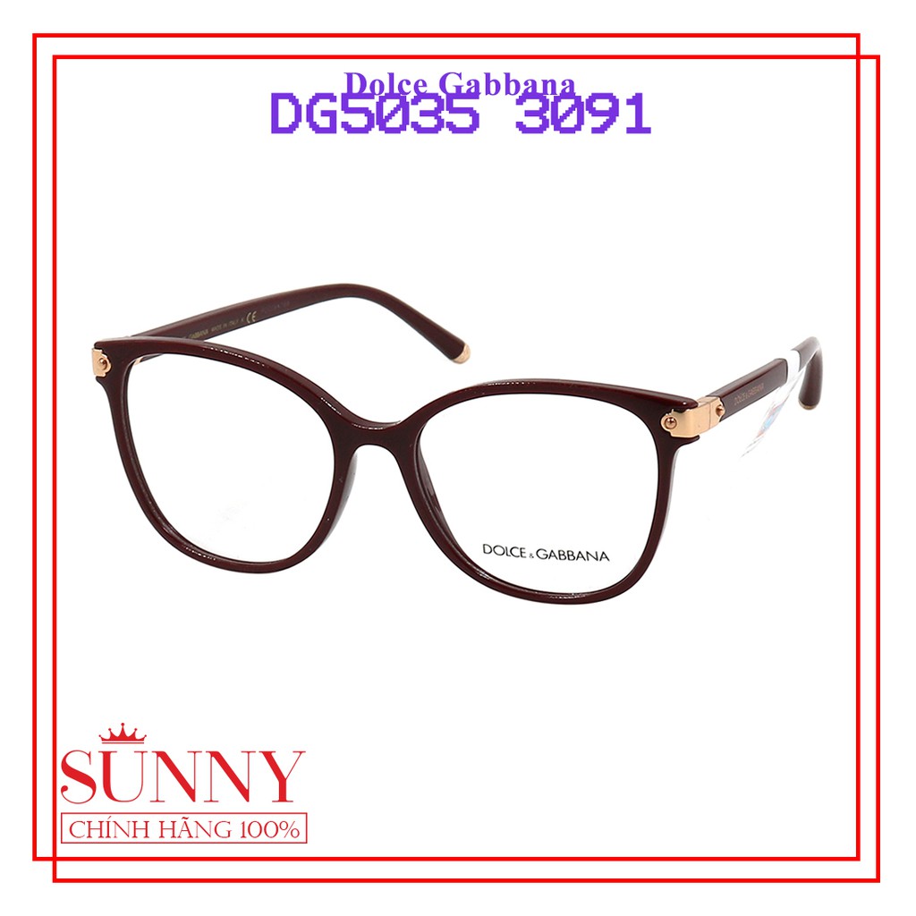 Gọng kính chính hãng Dolce & Gabbana DG5035 màu sắc thời trang, thiết kế dễ đeo bảo vệ mắt