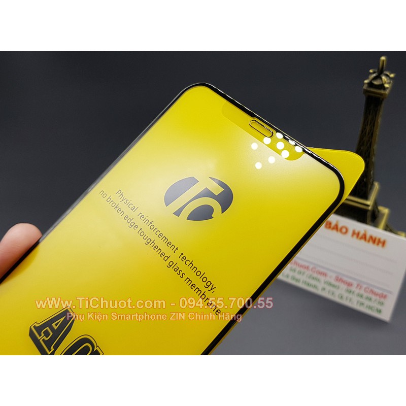 [Nhám Chống Mẻ Cạnh] Kính cường lực iPhone 11 Pro/ X/ XS FULL Chống Vân Tay hiệu TC