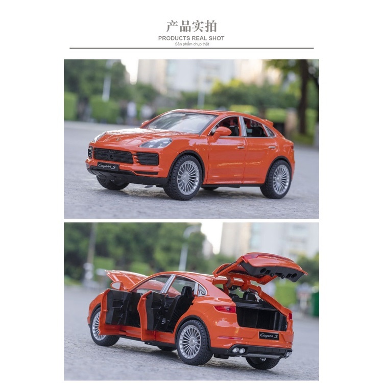 Mô hình xe hơi Porsche Cayenne S tỉ lệ 1:24 chất liệu hợp kim có đèn và âm thanh