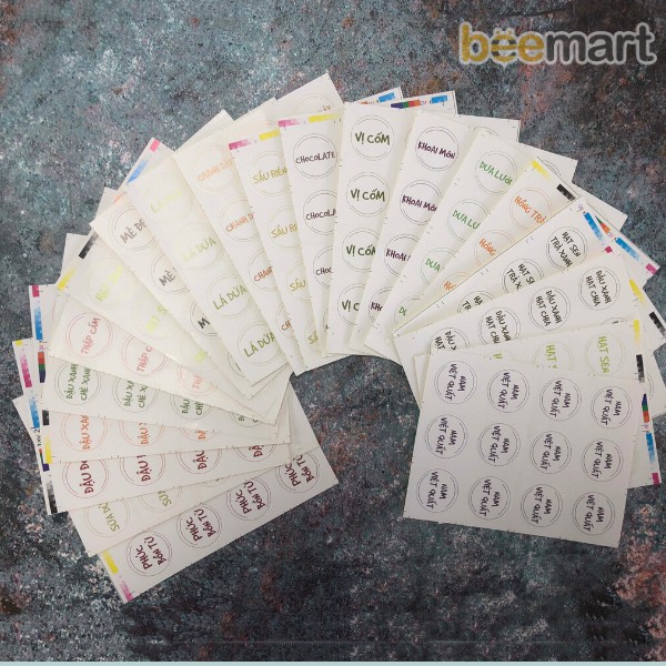 Tem dán nhân hạt sen trà xanh (12c)