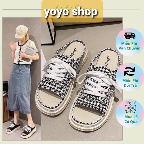 Dép quai ngang nữ buộc dây mẫu mới năm nay