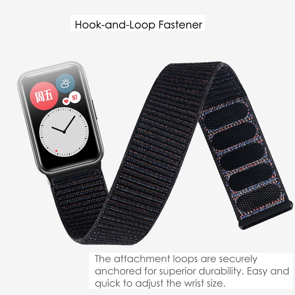 Dây đeo đồng hồ thông minh bằng sợi nylon chuyên dụng cho Huawei Watch Fit