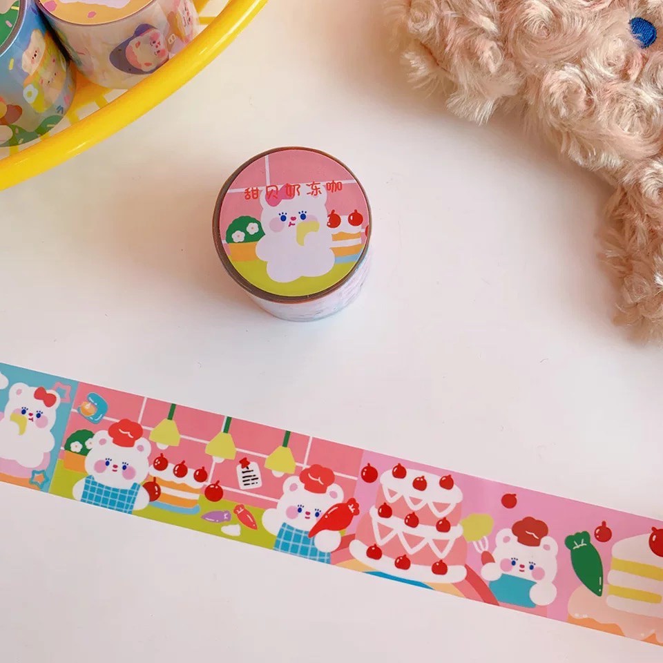 Washi tape trang trí sổ còng, sổ Bullet Journal │ Washi chống nước │ 1 cuộn 3,5 cm x 3m │ Xem thêm ở phần MÔ TẢ SẢN PHẨM