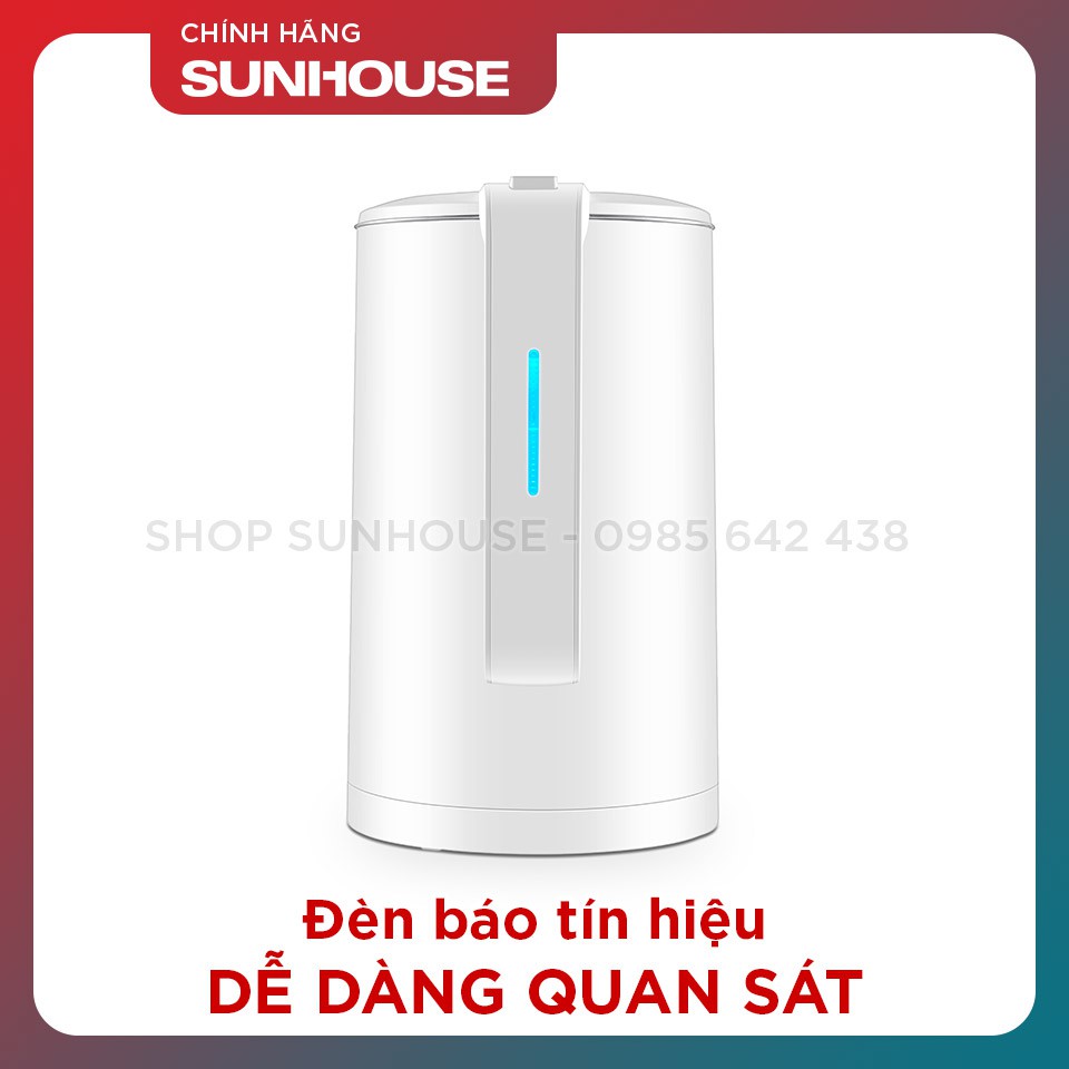 Ấm siêu tốc 1.7L SUNHOUSE SHD1386W sôi nhanh, chống bỏng