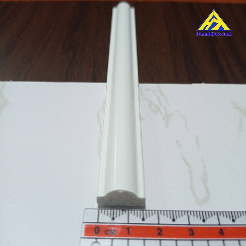 Phào Chỉ Nhựa PS Trang Trí Tường Bản 1,5cm Màu Trắng Trơn
