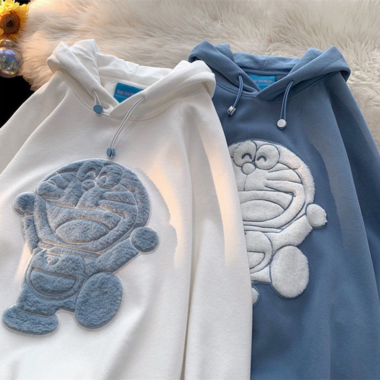 Áo Khoác Hoodie Mỏng In Hoạt Hình Doraemon Kiểu Nhật Bản Thời Trang 2022 Cho Nữ