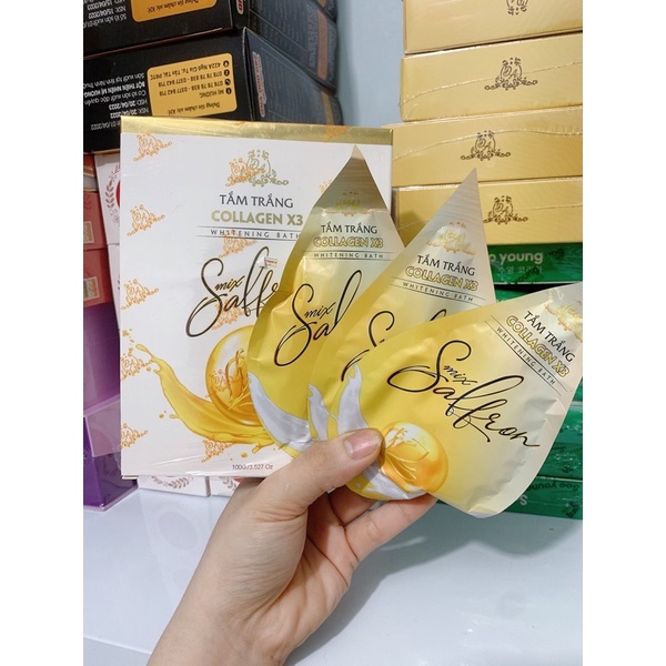 Tắm Trắng Colagen X3 Saffron