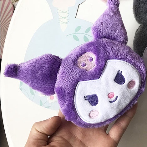 Ví lông nhung đựng tai nghe và tiền xu hình Kirby dễ thương