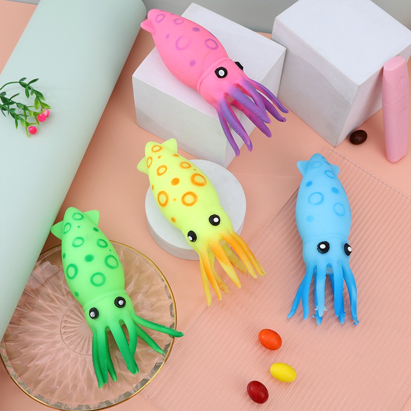 Squishy CON MỰC Mochi hình bạch tuộc mềm mịn dễ thương chân thực giảm stress co dãn đàn hồi ngộ nghĩnh bóp giải trí
