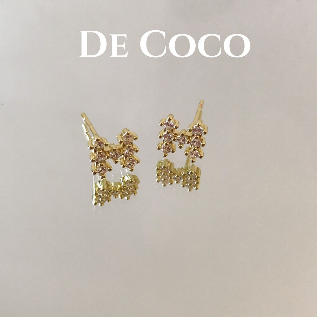 [Mã FASTGRET4 giảm 10% đơn 99K] Khuyên tai chữ H decoco.accessories