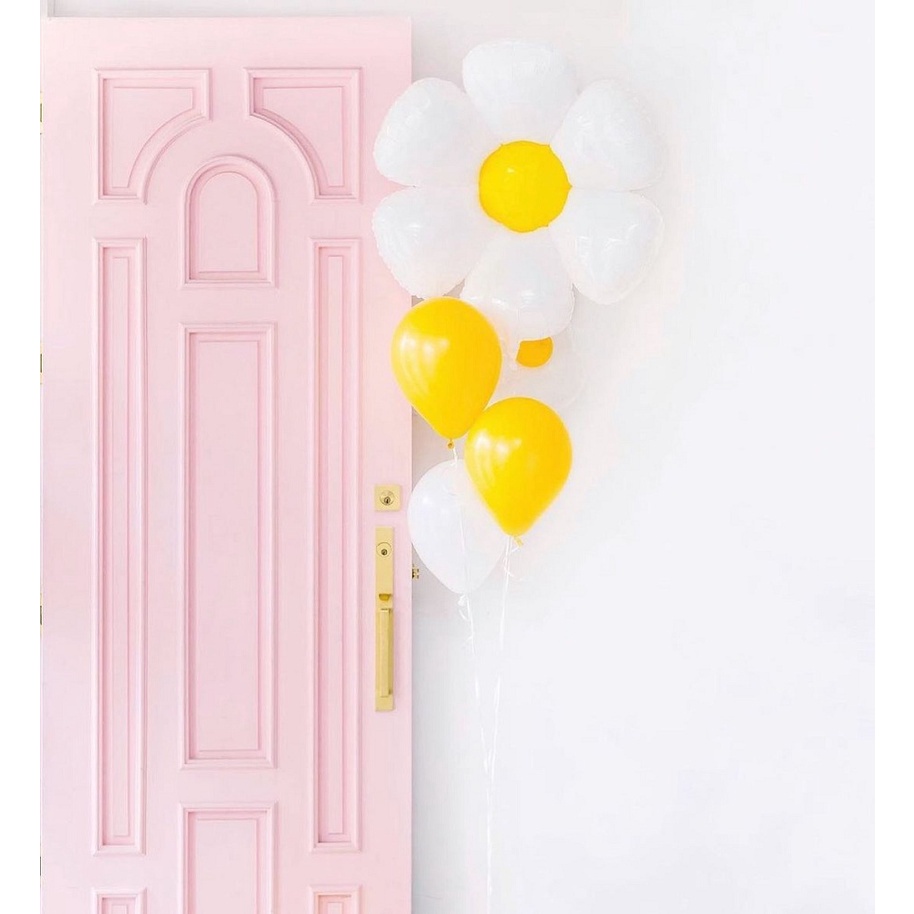 Set 10 Bong Bóng 12inch Hình Mặt Cười Màu Vàng Phong Cách Hàn Quốc Dùng Trang Trí Tiệc Sinh Nhật