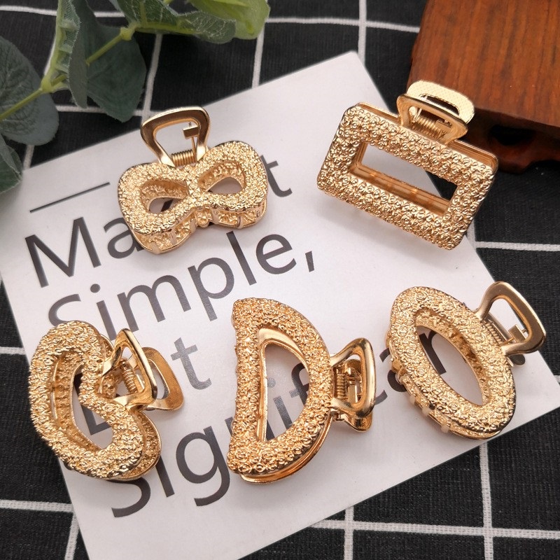 Set 5 Kẹp Tóc Càng Cua Hàn Quốc Xi Vàng Cực Đẹp Siêu Xinh