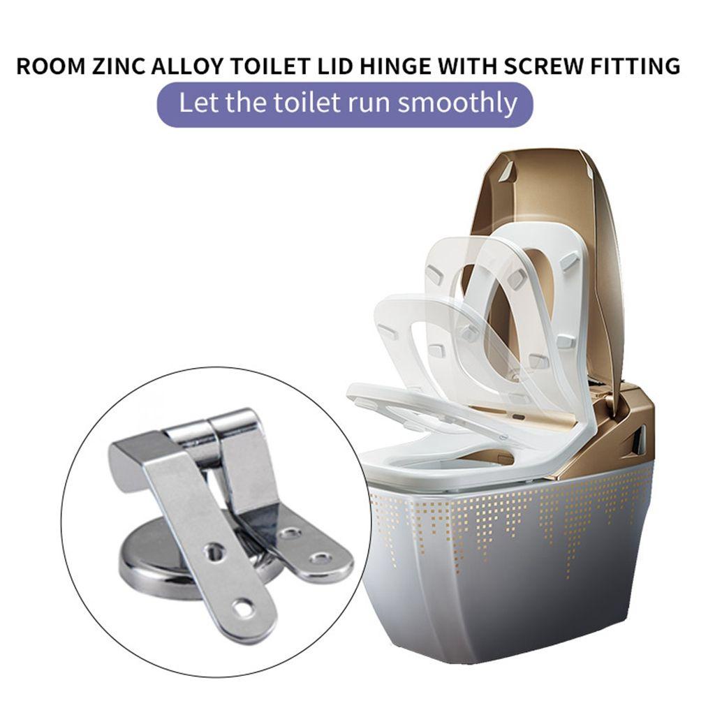 1 Bộ Bản Lề Nắp Bồn Cầu Bằng Hợp Kim Kẽm Dễ Lắp Đặt Kèm Ốc Vít Cải Thiện Chất Lượng Cao