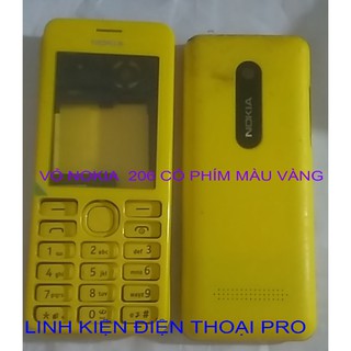 Vỏ nokia 206 có phím màu vàng