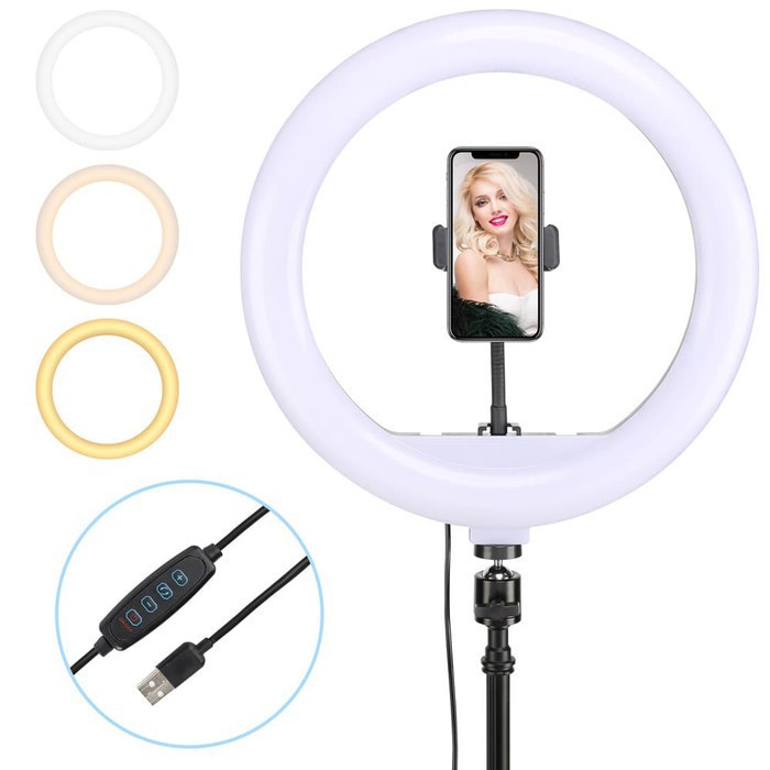 Đèn Hỗ Trợ LiveStream Kiểu Mới Ring Fill Light Hình Tròn YQ 320B ( yq 320b )