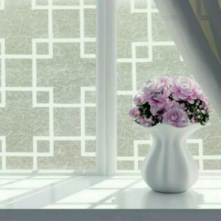Decal giấy dán kiếng hình ô vuông