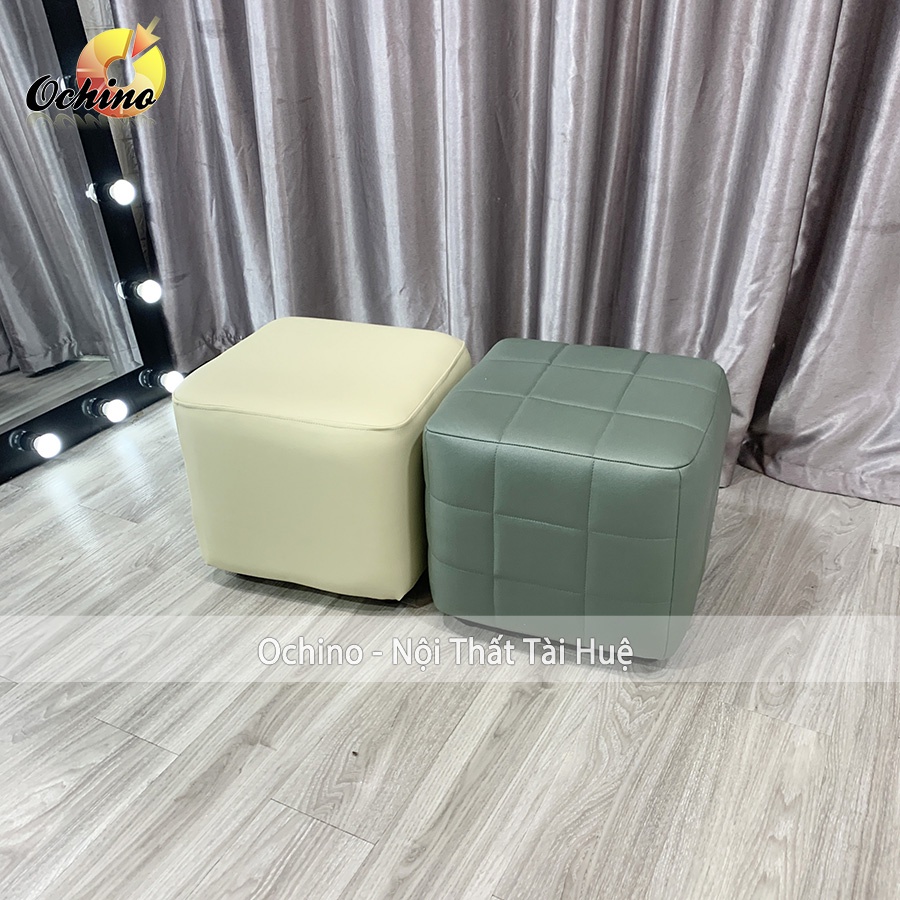 Đôn Vuông Da, Ghế Đôn Sofa Hình Vuông Đủ Màu Size 35-35 (Hàng Có Sẵn)