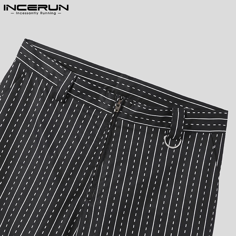 Quần dài INCERUN họa tiết sọc lưng cao thời trang dành cho nam