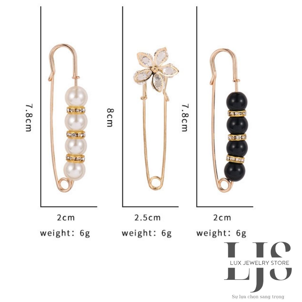 Gim chỉnh eo quần áo Lux Jewelry, gim cài trang trí quần áo cute giá rẻ - LUX939