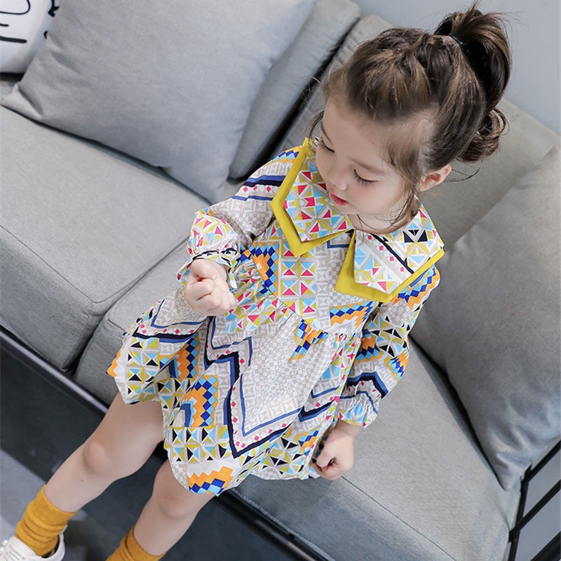 Đầm Công Chúa Tay Dài Phong Cách Phương Tây Thời Trang Mới Dành Cho Bé Gái 1-8 Tuổi