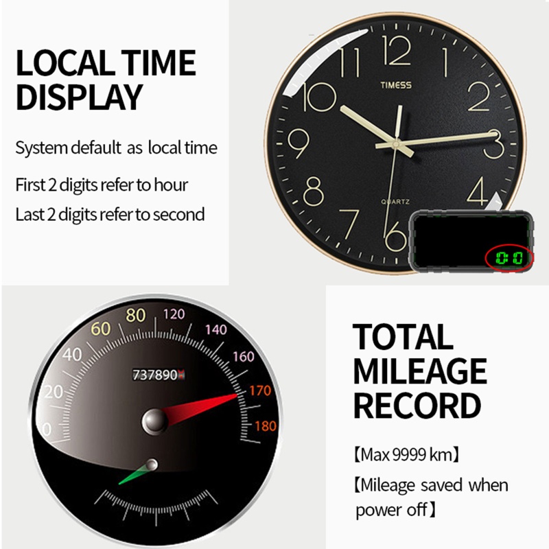 Đồng Hồ Đo Tốc Độ HUD Có La Bàn Hiển Thị GPS Màn Hình Kỹ Thuật Số