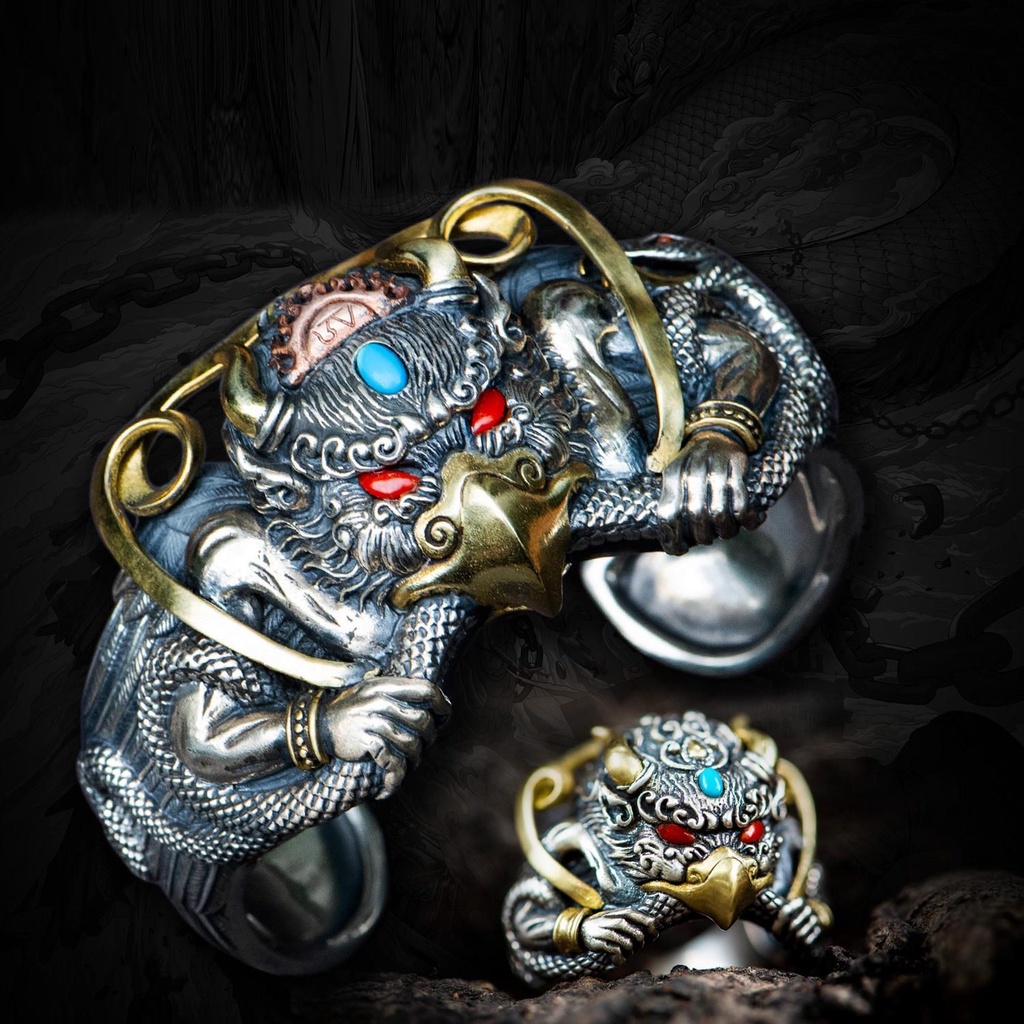 Rl- Nhẫn Bạc S925 Mã Não Đỏ Khắc Chữ good luck Có Thể Điều Chỉnh Kích Thước Cho Nam Và Nữ