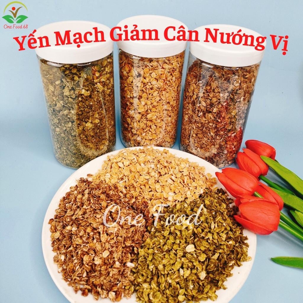 Yến Mạch Nướng Nguyên Vị Giảm Cân Ăn Kiêng, Yến Mạch Ăn Liền Nướng Vị Phô Mai, Matcha, Socola, Mật Ong, Onefood68
