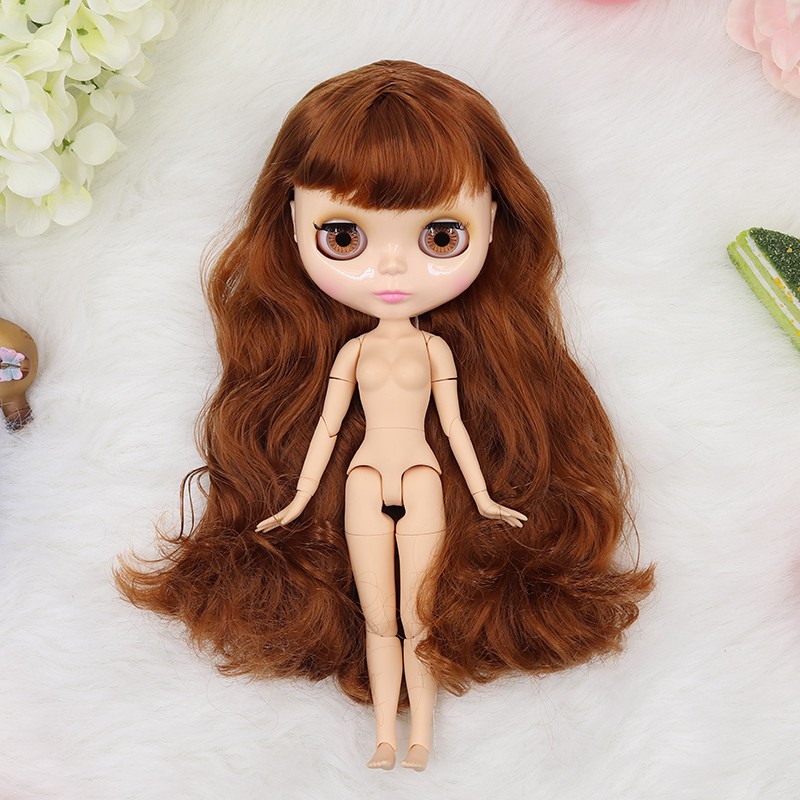 Đồ chơi mô hình búp bê Blythe có khớp da tự nhiên và gương mặt sáng