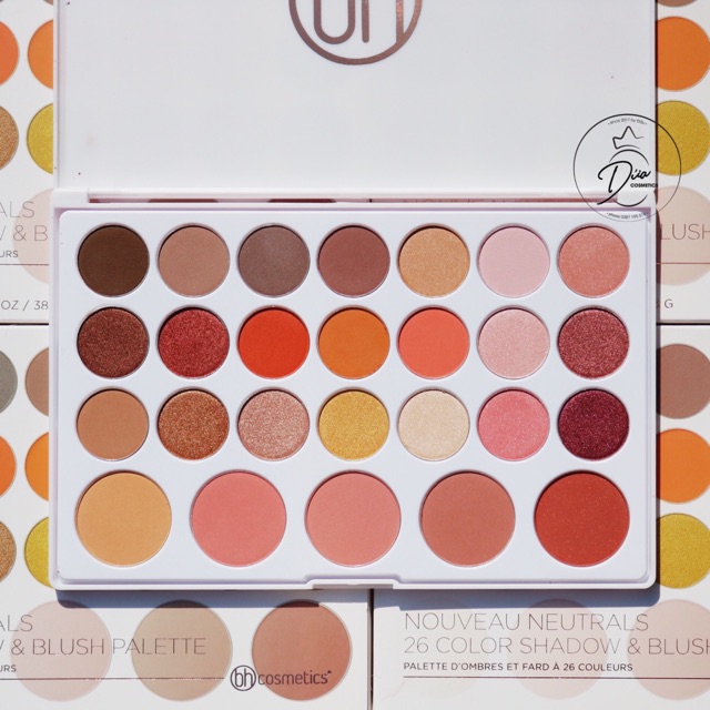 [ĐỦ BILL] BẢNG PHẤN BH COSMETICS NOUVEAU NEUTRALS 26 COLOR SHADOW & BLUSH PALETTE | BigBuy360 - bigbuy360.vn