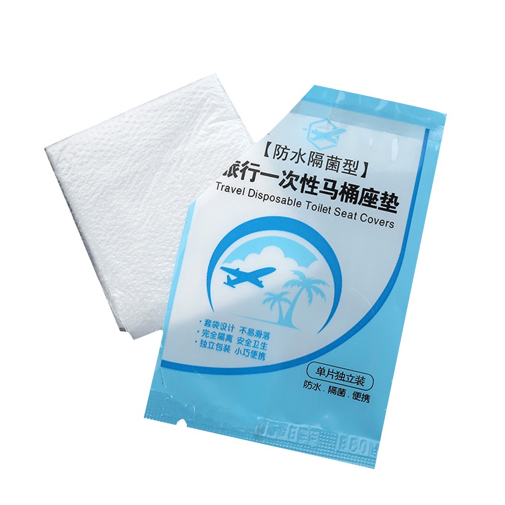 (Hàng Mới Về) Bộ 50 Miếng Lót Bồn Cầu Sử Dụng Một Lần 100% Không Thấm Nước