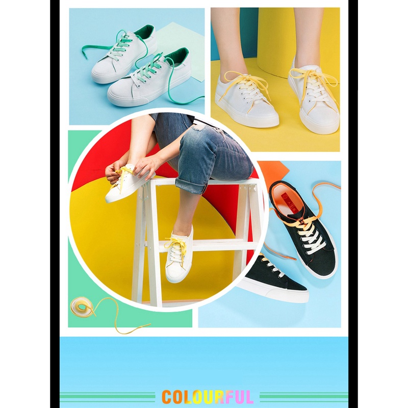 Dây Giày Canvas 10 Màu 90/120CM Dành Cho Nam Nữ