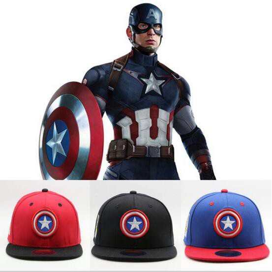 Mũ Lưỡi Trai Cotton In Họa Tiết Hoạt Hình Captain America Thời Trang Xuân Thu Cho Bé Trai