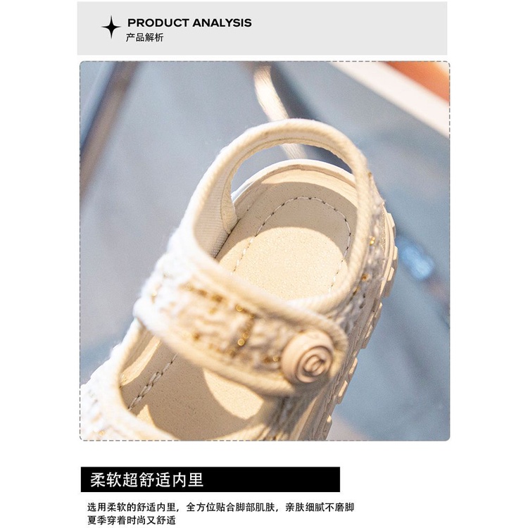 Giày Sandal Đế Mềm Siêu cho bé gái và bé trai hoạ tiết đính khuy từ 2-10 tuổi