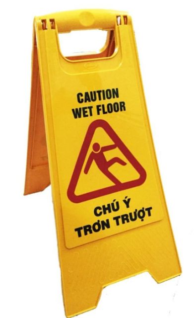 BIỂN CHỮ A CẤM HÚT THUỐC - BIỂN CHÚ Ý TRƠN TRƯỢT