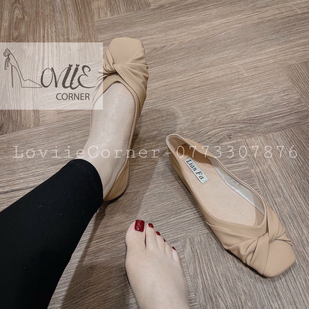 GIÀY BỆT NỮ DA MỀM LOVIIECORNER - GIÀY BÚP BÊ NỮ MŨI TRÒN DA THẬT SIÊU ÊM - GIÀY NỮ ĐẾ BỆT CÔNG SỞ B200307 B211011