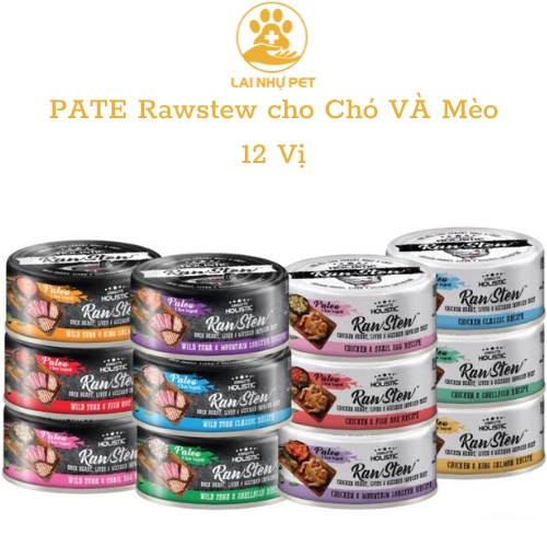 Pate Absolute Holistic RawStew Cho Chó Mèo -Pate RawStew Thịt Hầm Dinh Dưỡng Cho Thú Cưng-LAI NHỰ PET