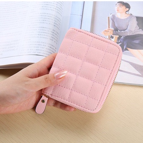 Ví Mini Ngắn Tay Dễ Thương, Khoá Kéo Nhiều Ngăn Nhỏ Đựng Tiền Và Thẻ